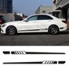 2ks/šarže Auto Dekorace v pase Boční sukně Samolepky Samolepky Vinyl Pro Mercedes Benz W205 W203 W204 Třída C Auto Autopříslušenství
