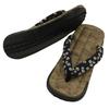 Edoten Geta Sandals with Tire Soles, Crow Bamboo, Cushioned Straps, Made In Japan, Cherry Blossom Design, Size L