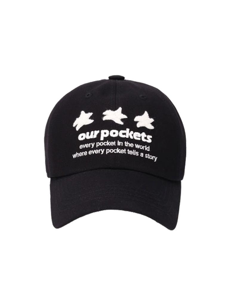 OURPOCKETS Signature Slogan Ball Cap (Black)