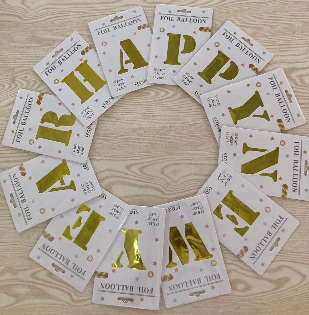 16 Inch Letter a to Z Alphabet Foil Balloons Letter Birthday Party Wedding Decoration Event & Party Supplies Birthday Balloons