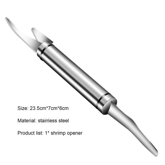 Manual Shrimp Peeler Sharp Non-stick Safe Double-head Shrimp Line Cleaner Kitchen