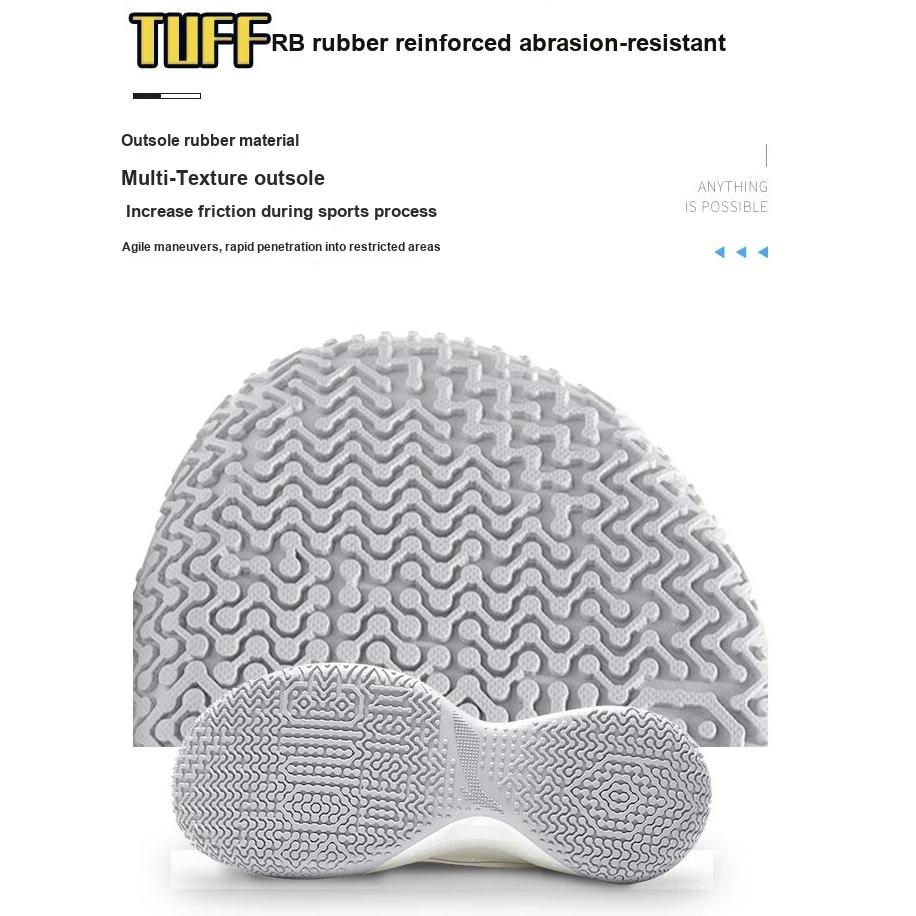 LiNing Sonic 9 Low Shock Absorption Anti-Slip Durable Mid-Top Basketball Shoes Kids Basketball Shoes White ABPR053-5