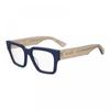 Moschino Eyeglasses Square Full Rim Blue Frame And Clear Demo Lenses Lens Mos6450pjp00 Blue