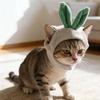 Cute Garlic Pet Hat Garlic Shape Cat Hat with Ear Holes Soft Plush Adjustable Pet Hat for Small Dogs And Cats Party Costume Photo Prop