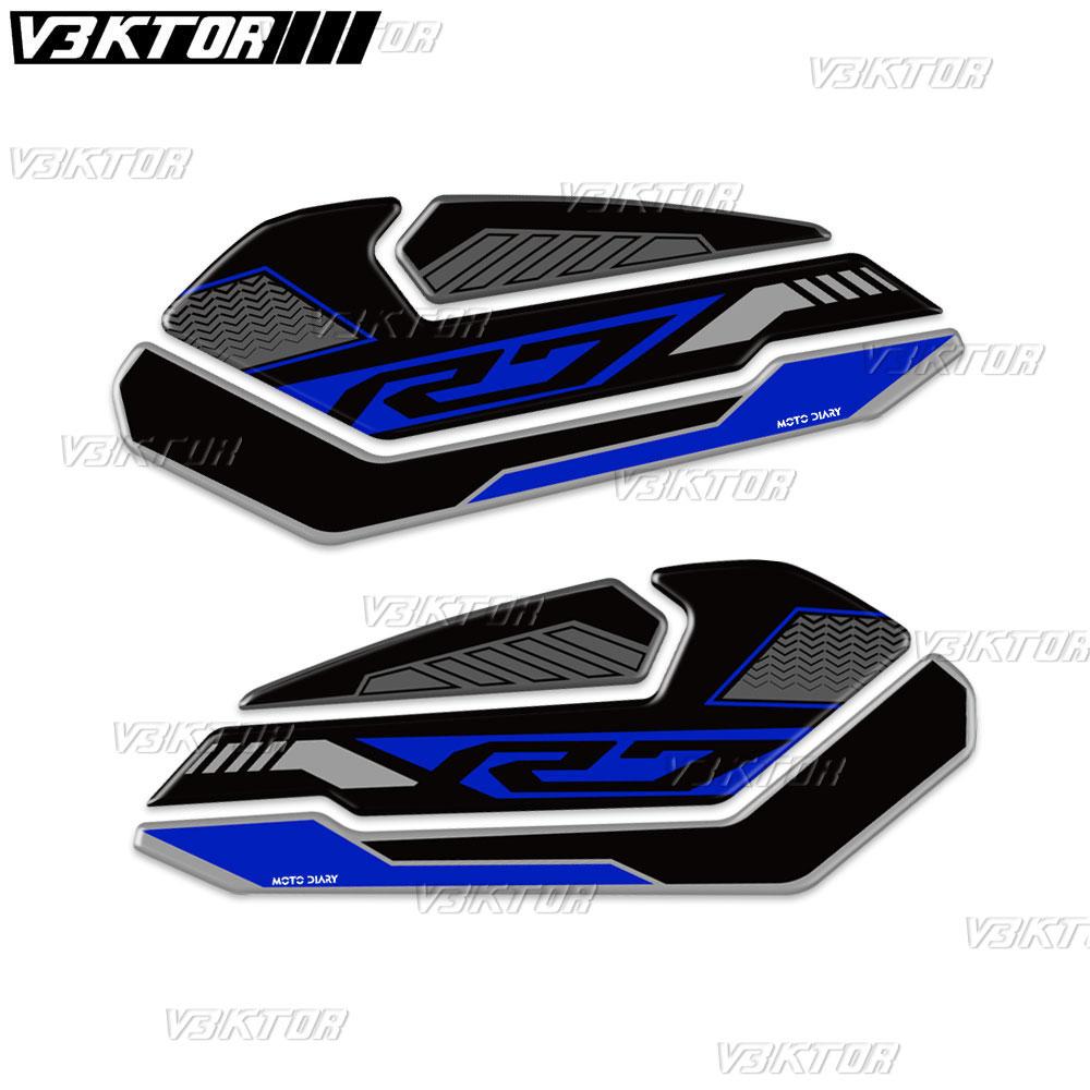 3D Resin Tank Pad Sticker Motorcycle Fuel Tank Protection Decal For R7 YZF R7 YZFR7 2021-2024 2023 2022