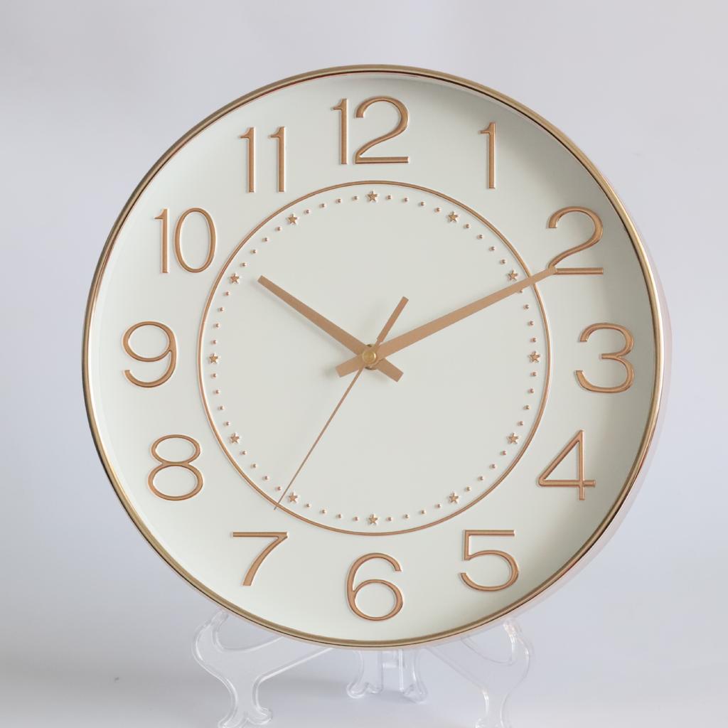 10 Inch 25cm Plastic Clock, Home Stereo Wall Clock, Bedroom Living Room, Minimalist Nordic Quartz Clock