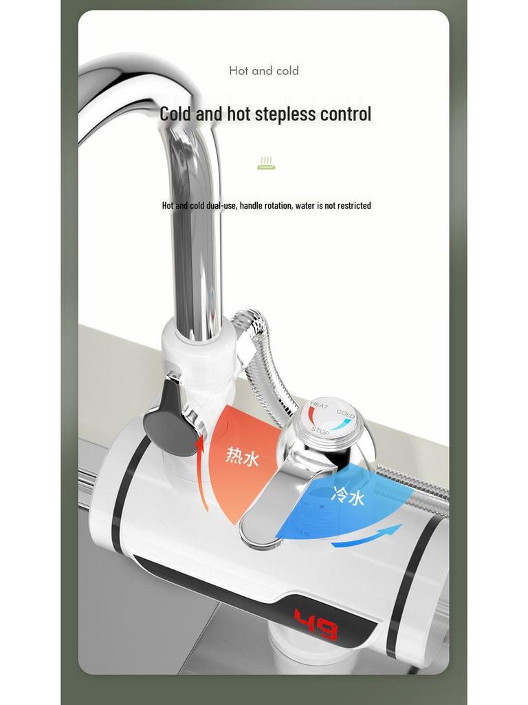 Instant Electric Water Heater Faucet for Bathroom - Rapid Heating in 3 Seconds