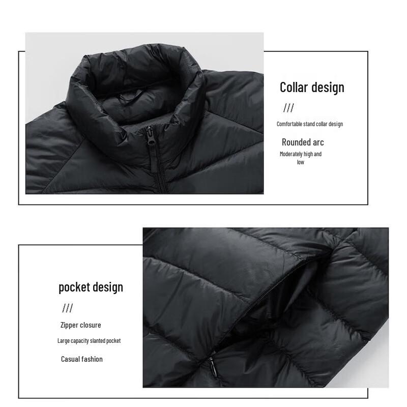 JEEP SPIRIT Men's Lightweight Stand-Collar Duck Down Jacket