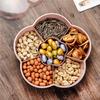 Durable Fruit Box Exquisite Craft 6 Compartments Wide Application Snack Storage Box Fruit Container