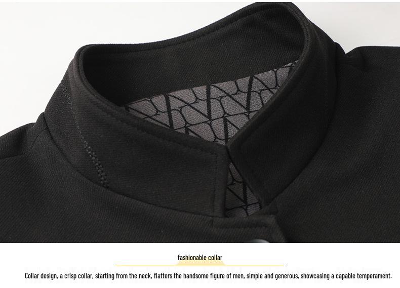 2025 Spring Men's Trendy Stand-up Collar Business Jacket - Versatile Casual Outerwear for All Ages