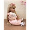 55CM Lalka Reborn z Pełnego Silikonu Można Wkładać do Wody Miła Słodka Betty Lalka Noworodka Wklejane Długie Włosy Lalki Symulacyjne dla Dzieci Prezent na Urodziny Boże Narodzenie