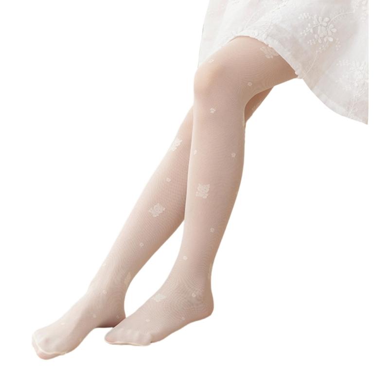Мультяшные Девочки-Кролики Бархатные Колготки Высокая Эластичность Танцевальные Колготки Повседневная Носка Удобные Детские Чулки XL