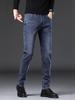 Men's Slim Fit Straight Leg Elastic Summer Jeans - Korean Style