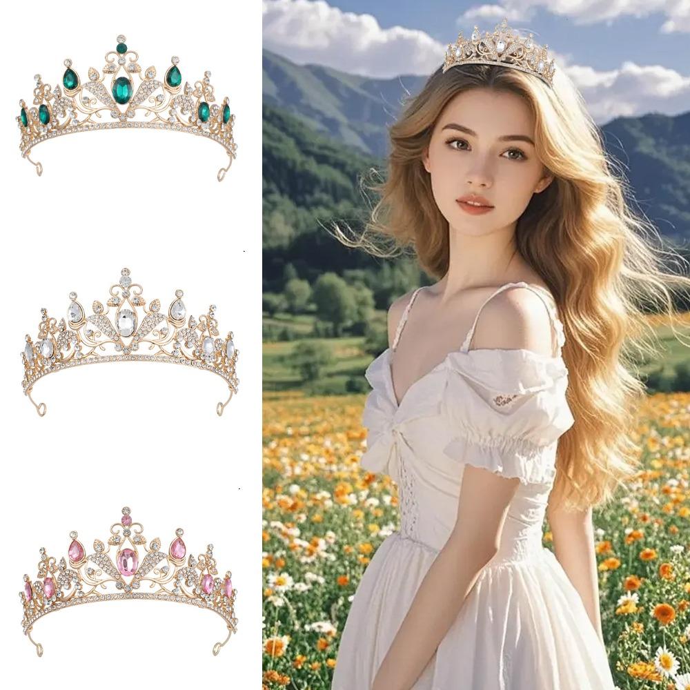 Alloy Crystal Headband Adjustable Wedding Hair Accessory Bridal Tiara Crown Princess Cosplay