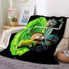 1pc Rick and Morty Blanket Lightweight Flannel Throw For Sofa, Bed, Travel, Livingroom, Office, Couch, Chair, And Bed
