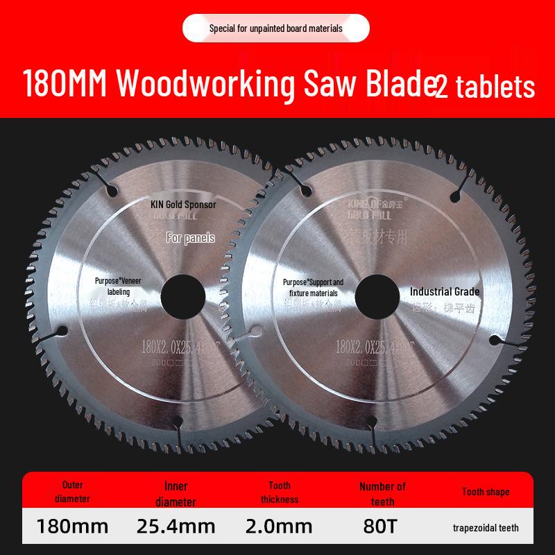 Gold King Eco-Friendly Circular Saw Blade for Woodworking: Paint-Free, Flat-Top Tooth, No Chipping