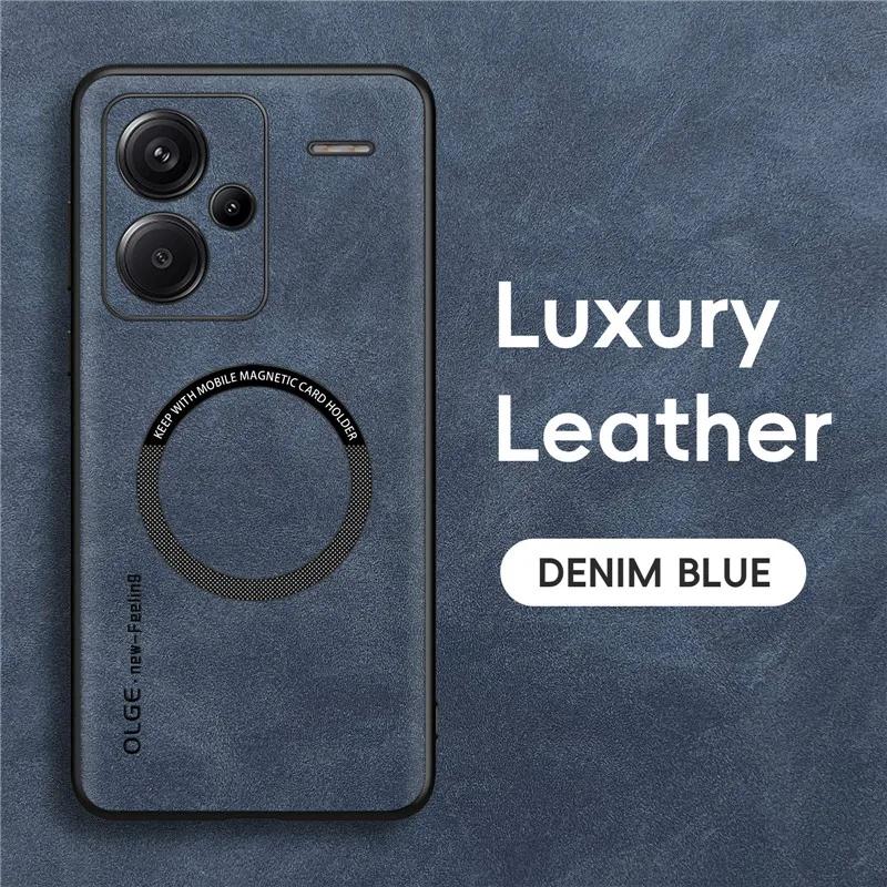 Magnetyczne etui skórzane retro do Xiaomi Redmi Note 13 Pro Plus Redmi Note13 Pro+ 5G etui na telefon z ładowaniem bezprzewodowym