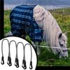 Fresh Easy To Remove And Replace 5 Pcs Adjustable Elastic Horse Blanket Strap Leg Straps