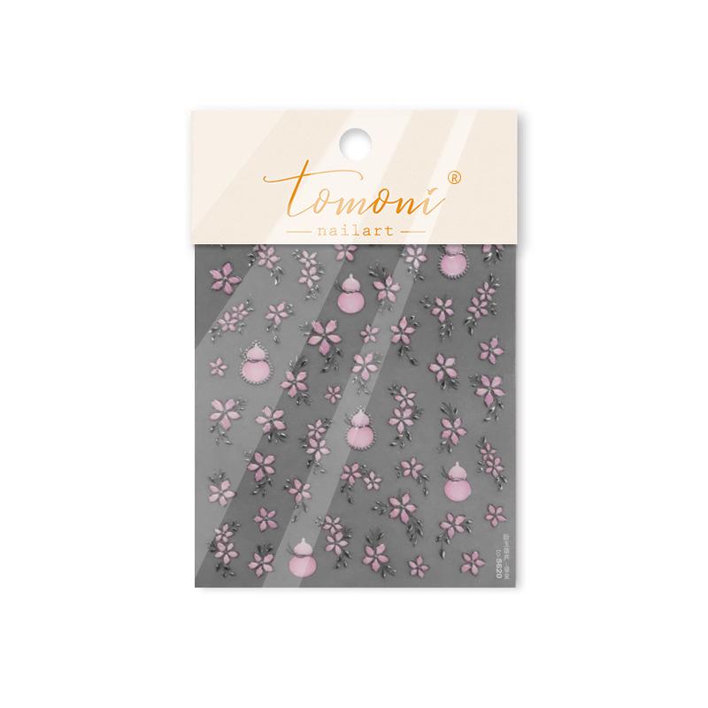Tomoni Ice Transparent Light Luxury Nail Stickers - Purple Jade Gourd Design