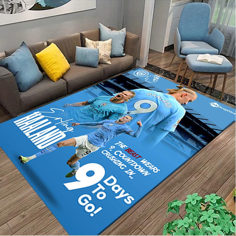 [1pc Erling Haaland Office Chair Carpet] Digital Printed Area Rug for Home & Game Room Use, Soft Indoor Sofa Chair Mat