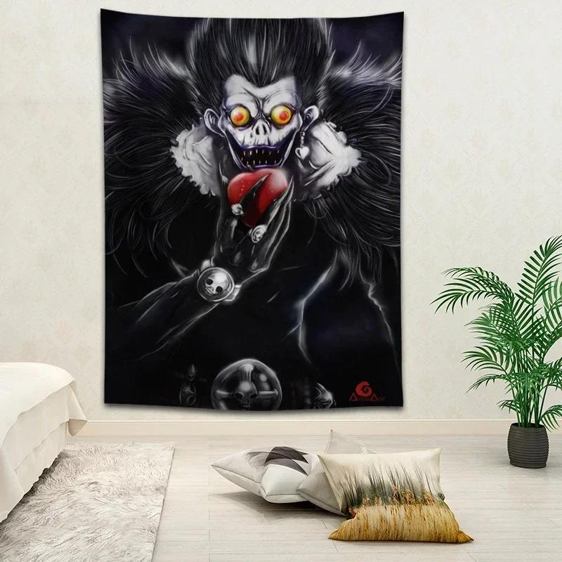 Home  Hot Sale Custom Anime Printed Tapestry Background Decorative Tapestry Wall Hanging Decor Decoration Mural Hippie Tapiz