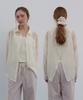 Hane Tencel Glow Back Slit Sheer Shirt_Banana