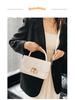 2025 Summer Retro Textured Color Block Square Crossbody Bag for Women
