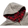 Felpa con cappuccio da uomo reversibile patchwork a quadri con zip per autunno e inverno