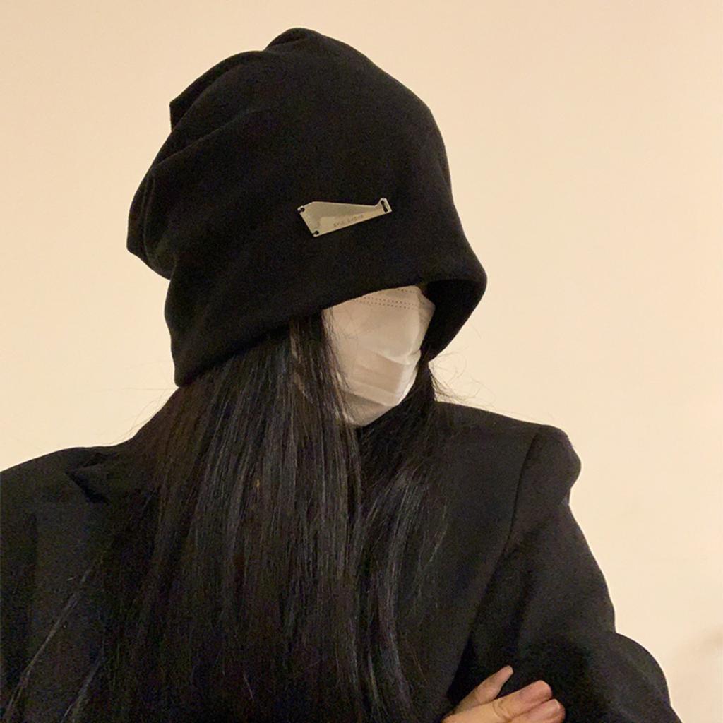Big Head Circumference, Pile Cap, Women's Cap, Autumn and Winter, Hood Cap, Cold Cap, Toe Cap
