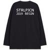 ASTRAL PROJECTION Ap Studio Begin Oversized Long Sleeve T-Shirt_Charcoal