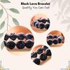 Plus Value Lava Beads Stone Bracelet for Strength, Positivity & Harmony Reiki Healing Charm Crystal (Beads Size: 10mm, Jute Bag)