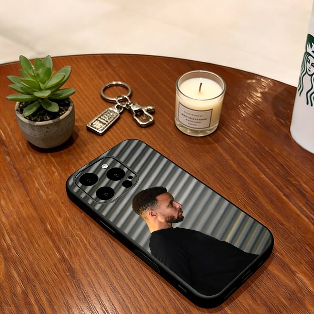 Superstar Stephen Curry Phone Case For iPhone 17,16,15,14,13,12,11 Plus,Pro Max,XS,Soft Silicone Black Cover