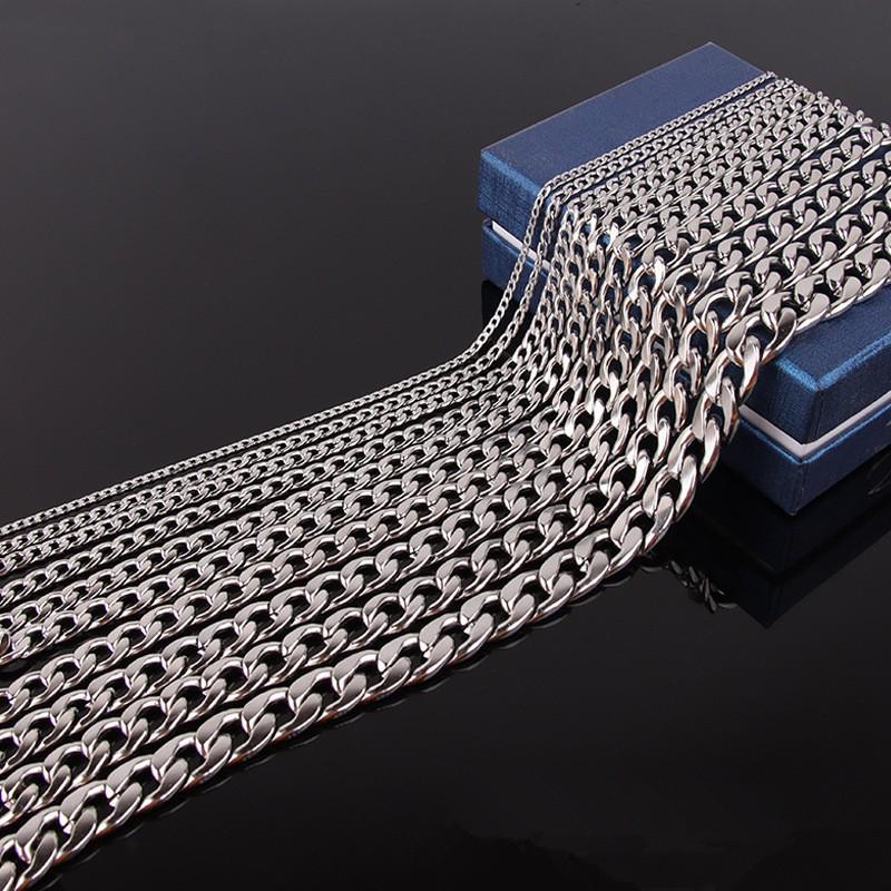 

NK Нержавеющая сталь Мужское и женское кубинское ожерелье - 304 Титановая сталь Хип-хоп Ювелирные аксессуары Model 2.0 - Width 7.9mm, Length 55cm