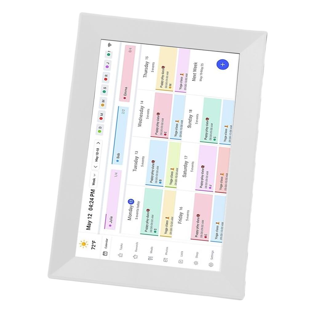 10.1 Inch WiFi Digital Calendar 1080P HD Interactive Touchscreen Wall Planner App Control Support 32GB Storage for