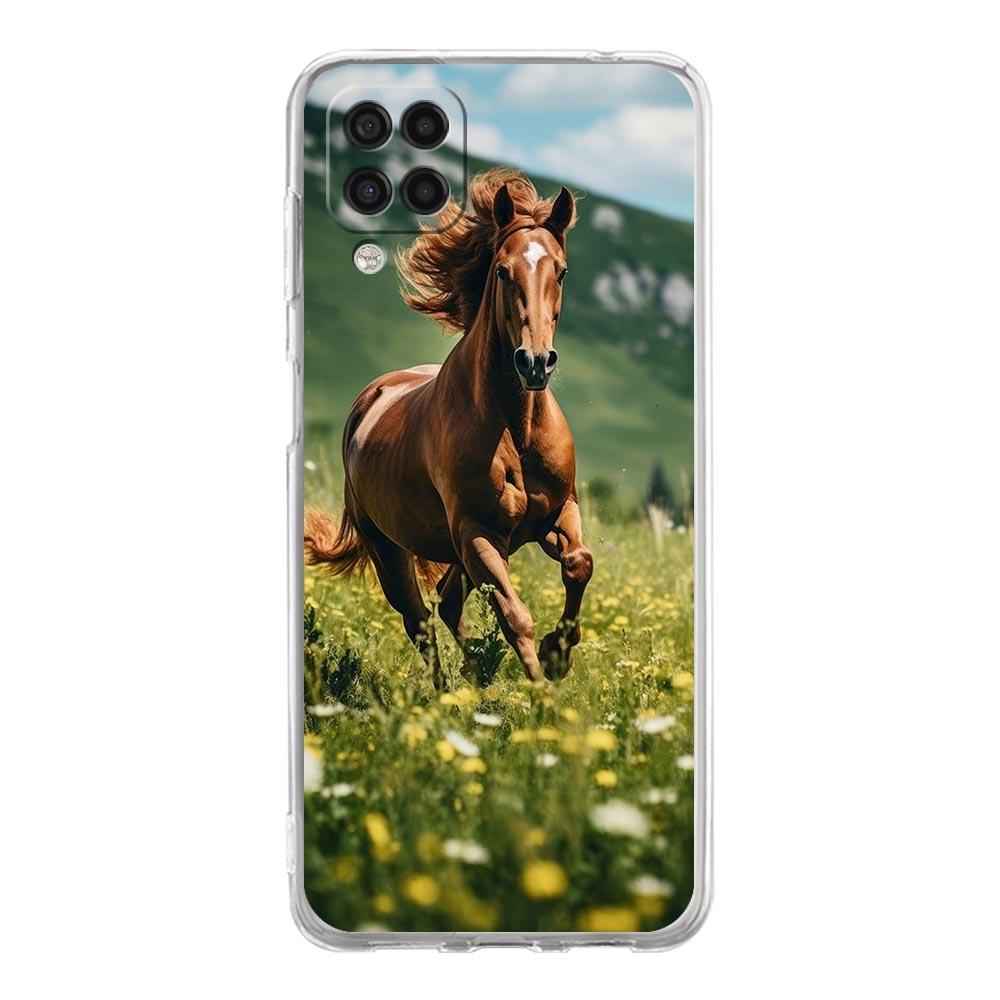 Phone Case For Samsung Galaxy A13 A33 A35 A55 A73 A53 A23 A51 A71 A21S A31 A41 A05s A03S A15 A25 5G Cover Elegant Brown Horses