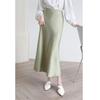 Triacetic Acid Satin French Fishtail Skirt for Women Draped Slim Mid-length High-waisted Skirt Summer Silk Hip Skirt