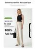 Women's Summer Linen Wide-Leg Pants - Loose, Floor-Length, Casual Fit