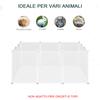 Modular Metal and PP Playpen for Puppies and Small Animals, 12 Panels, 35x45cm, White