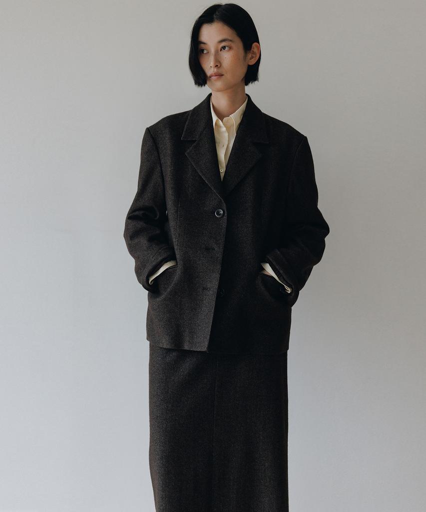 Beullaengkeulumumeon Sovereign Wool Skirt_Choco Twill