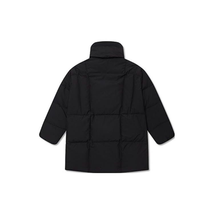 Levis FW22 Solid Color Mid-Length Long Sleeve Down Jacket Women Outerwear Black A5179-0000