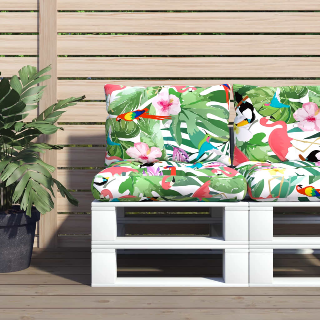Pallet Cushions 2 Pcs Multicolored Oxford Fabric