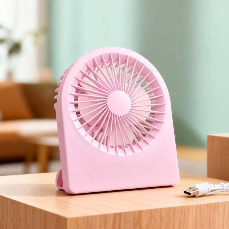 3 Speed Ultra Thin USB Rechargeable Desktop Fan Quiet Operation Energy Saving for Office Desk Use