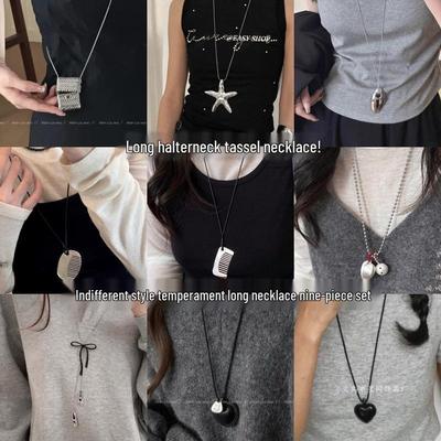 High-End Niche Woven Pendant Necklace for Women - Long Style Plus Size Sweater Chain