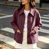 Women's Casual Jacket with Pockets, Relaxed Loose Fit Outerwear for Everyday Wear