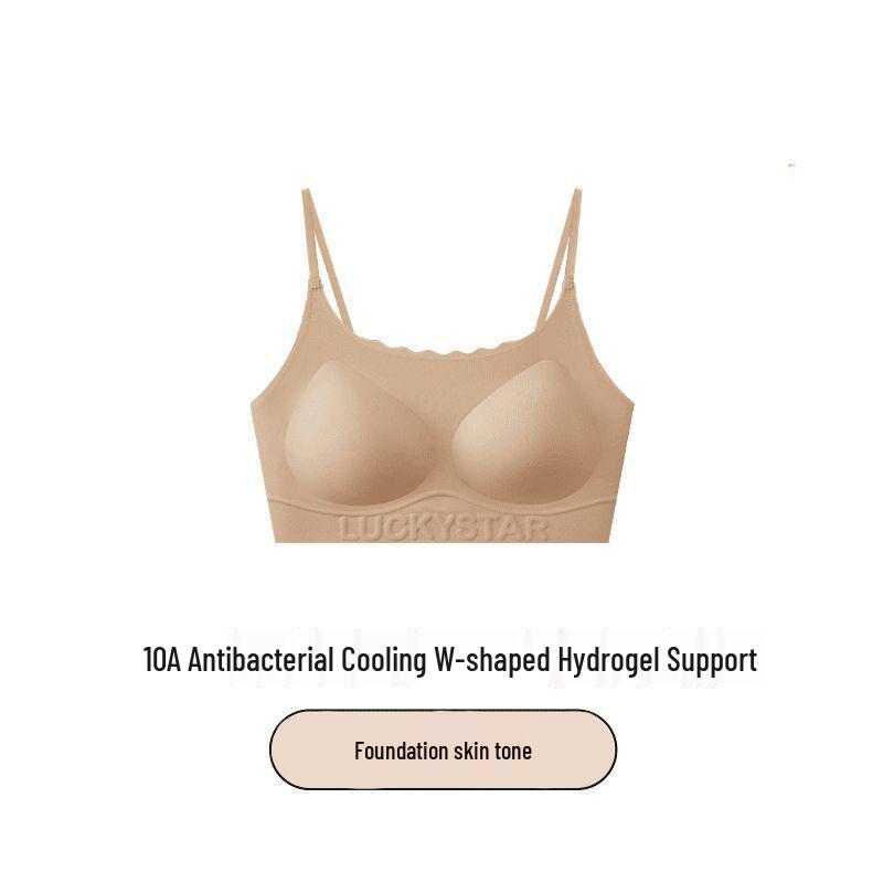 

Невидимий спортивний бюстгальтер-топ для дівчат середньої та старшої школи - Легкий літній топ M (60-80 lbs) бежевий