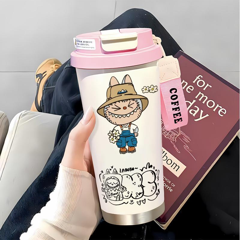 Slámkový hrnek na vodu Velká kapacita 316 Nerezová ocel Vysoká hodnota Termoska na dvojí pití Hrnek na kávu do auta