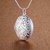 Hot 925 Sterling Silver Necklace Pendant Photo frame High Quality For Women Luxury Fashion Wedding Engagement Jewelry Party Gift