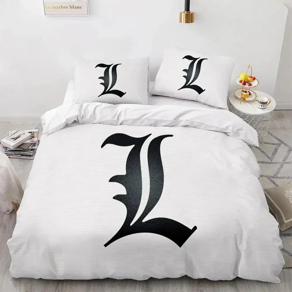 3D Print Anime Death Note Bedding Set Single Twin Full Queen King Size Bed Set Adult Kids Bedroom Duvet Cover Sets Home Textiles