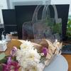 3 Pieces Transparent PET Flower Wrapping Handbag with Handle Flower Packing Bag  Party Gift