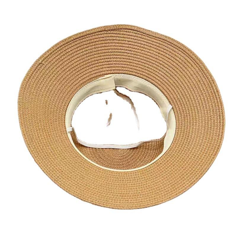 New Bow Pearl Straw Hat Women's Summer Temperament Versatile Casual Face Small Fresh Sun Hat
